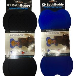 K9 Bath Buddies licking pads, great for lathering with peanut butter @tub time